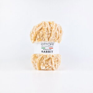 włóczka włochata na maskotki etrofill rabbit 70718 beżowo-biała