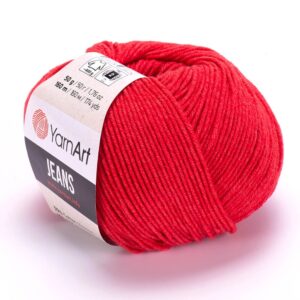 włóczka amigurumi yarn art jeans 26 czerwona