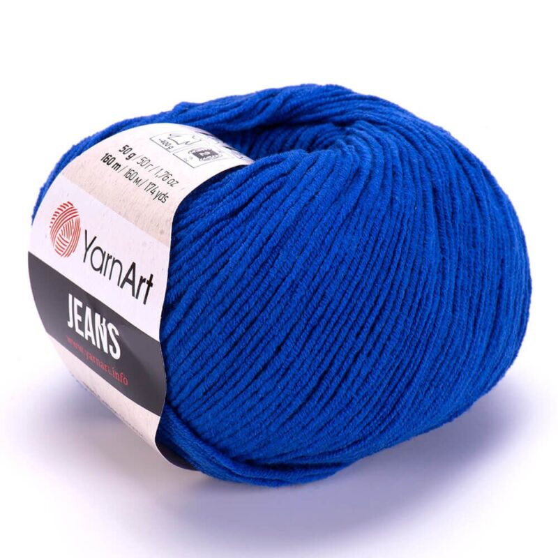 włóczka amigurumi yarn art jeans 47 niebieska chabrowa
