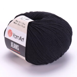 włóczka amigurumi yarn art jeans 53 czarna czarny