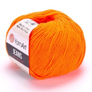 włóczka amigurumi yarn art jeans 77 pomarańczowy mocny