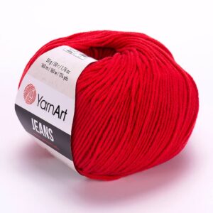 włóczka amigurumi yarn art jeans 90 czerwony świąteczny