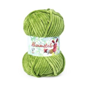 aksamitek pluszowa zielona włóczka na maskotki szydełkowe 122 zielony