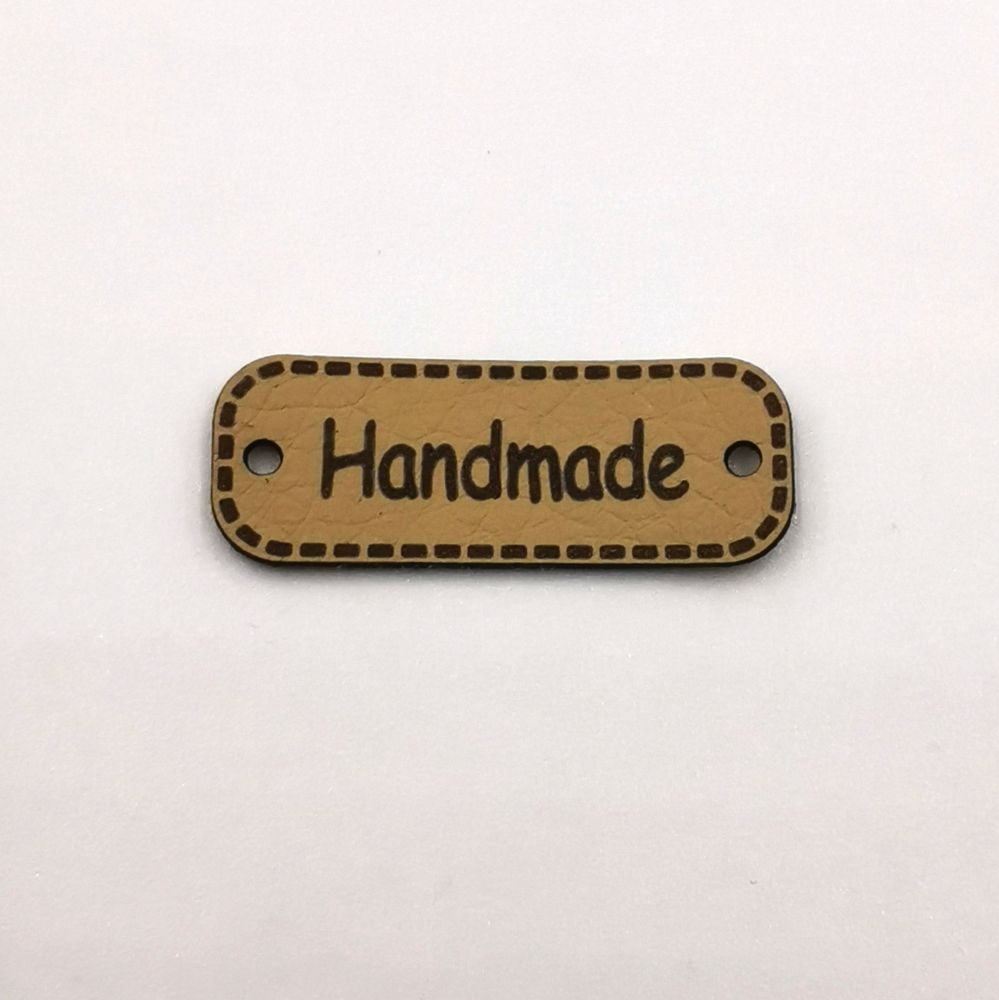 metka handmade 3x1cm beżowy