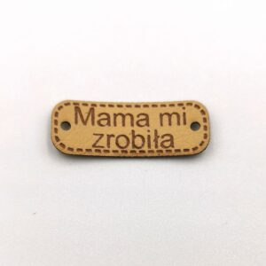 Metka Ekoskóra [Mama mi zrobiła] [3x1cm] beżowy