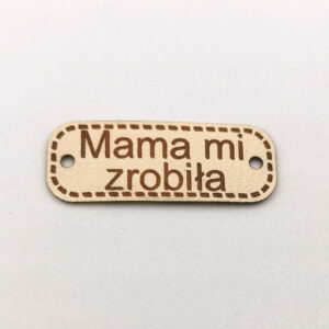 Metka Ekoskóra [Mama mi zrobiła] [3x1cm] kremowy