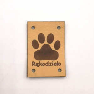 Metka Ekoskóra [Rękodzieło] [Łapka] [2x3cm] beżowy