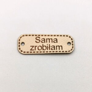 Metka Ekoskóra [Sama zrobiłam] [3x1cm] kremowy