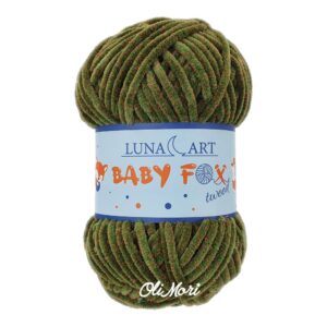 włóczka na maskotki Luna art Baby Fox tweed ZAMIENNIK HIMALAYA DOLPHIN BABY 140-36 zielony zgniły