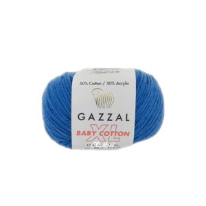 włóczka gazzal baby cotton xl akryl bawełna 3421 ciemny niebieski jeans