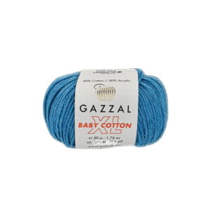 włóczka gazzal baby cotton xl akryl bawełna 3431 niebieski jeans