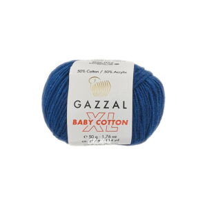 włóczka gazzal baby cotton xl akryl bawełna 3438 granatowy niebieski