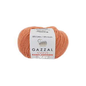 włóczka gazzal baby cotton xl akryl bawełna 3465 blady pomarańczowy