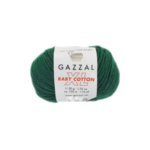 włóczka gazzal baby cotton xl akryl bawełna 3467 zielony ciemny butelkowa zieleń