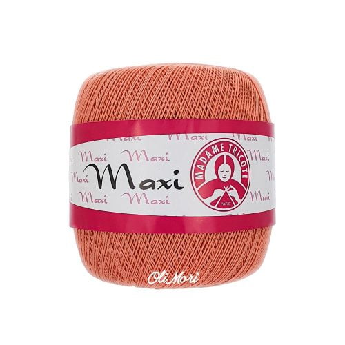 kordonek maxi madame tricote bawełna merceryzowana 4934 łososiowy pomarańczowo różowy