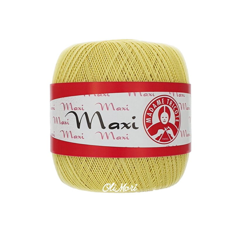 kordonek maxi madame tricote bawełna merceryzowana 6303 jasny żółty