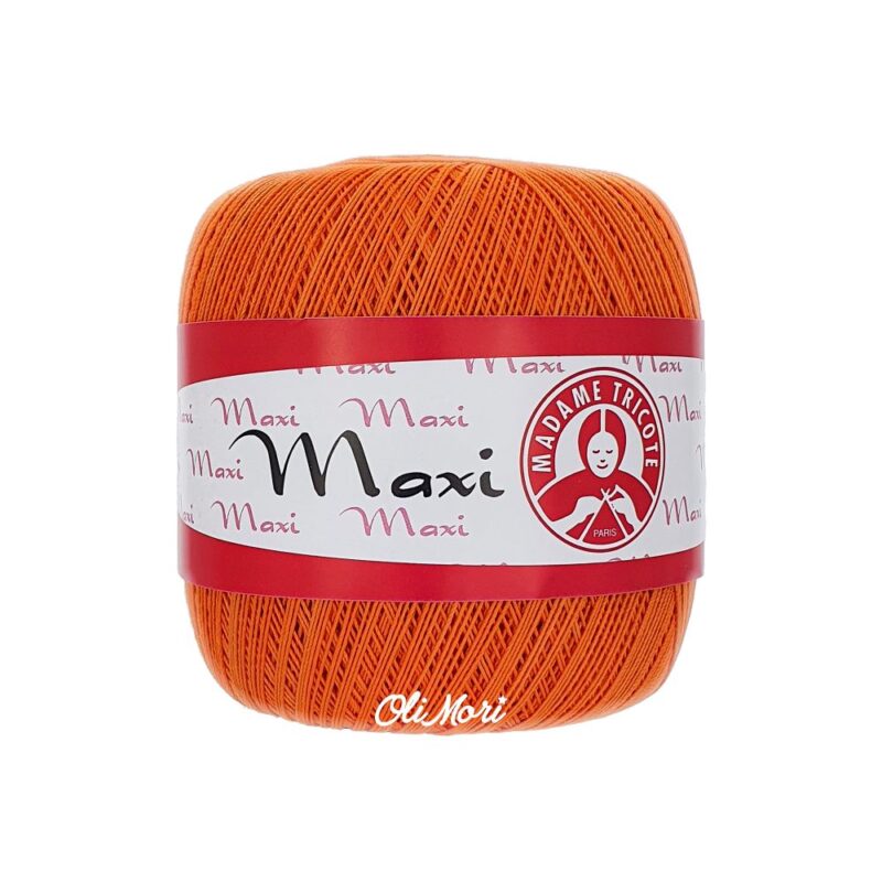 kordonek maxi madame tricote bawełna merceryzowana 6350 pomarańczowy