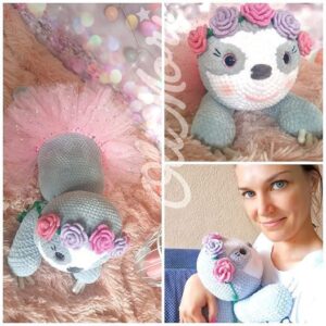 schemat szydełkowy na leniwca pluszowego