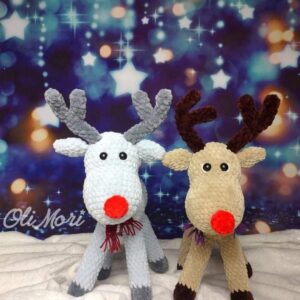 wzór szydełkowy na maskotkę renifer rudolf czerwononosy olimori himalaya dolphin