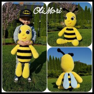 schemat na szydełkową pszczołę pszczółka maja