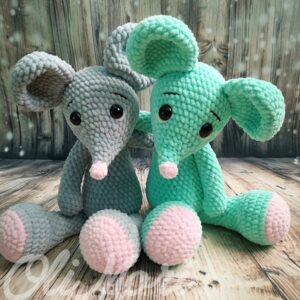 schemat szydełkowy na myszkę mysz olimori