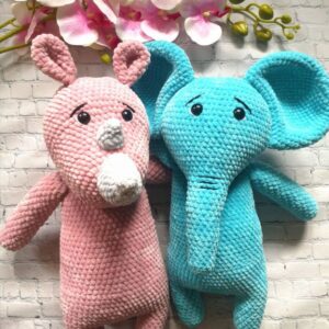 schemat na maskotkę szydełkową słonik nosorożec