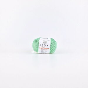 włóczka mieszanka akryl bawełna gazzal baby cotton xl grubsza 3425 zielony jasny zielone jabłko zamiennik yarnart jeans