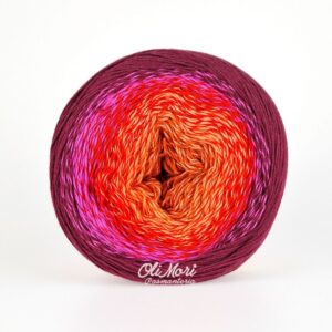 kolorowa włóczka na chusty yarn art flowers kokonek zamiennik