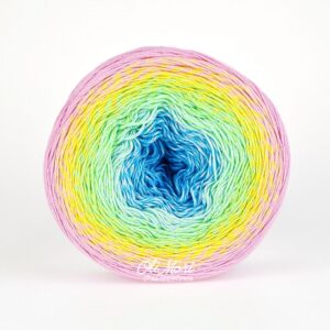 kolorowa włóczka na chusty yarn art flowers kokonek zamiennik