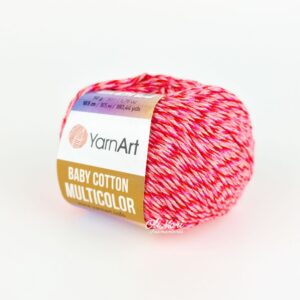 kolorowa bawełniana włóczka yarnart baby cotton multicolor 5214 różowa