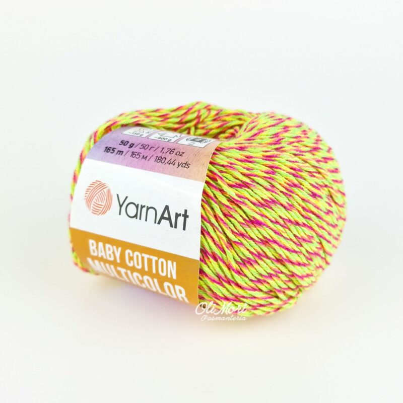 kolorowa bawełniana włóczka do szydełkowania yarnart baby cotton multicolor 5215