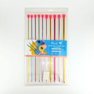 aluminiowe szydełka tunezyjskie 35 cm komplet