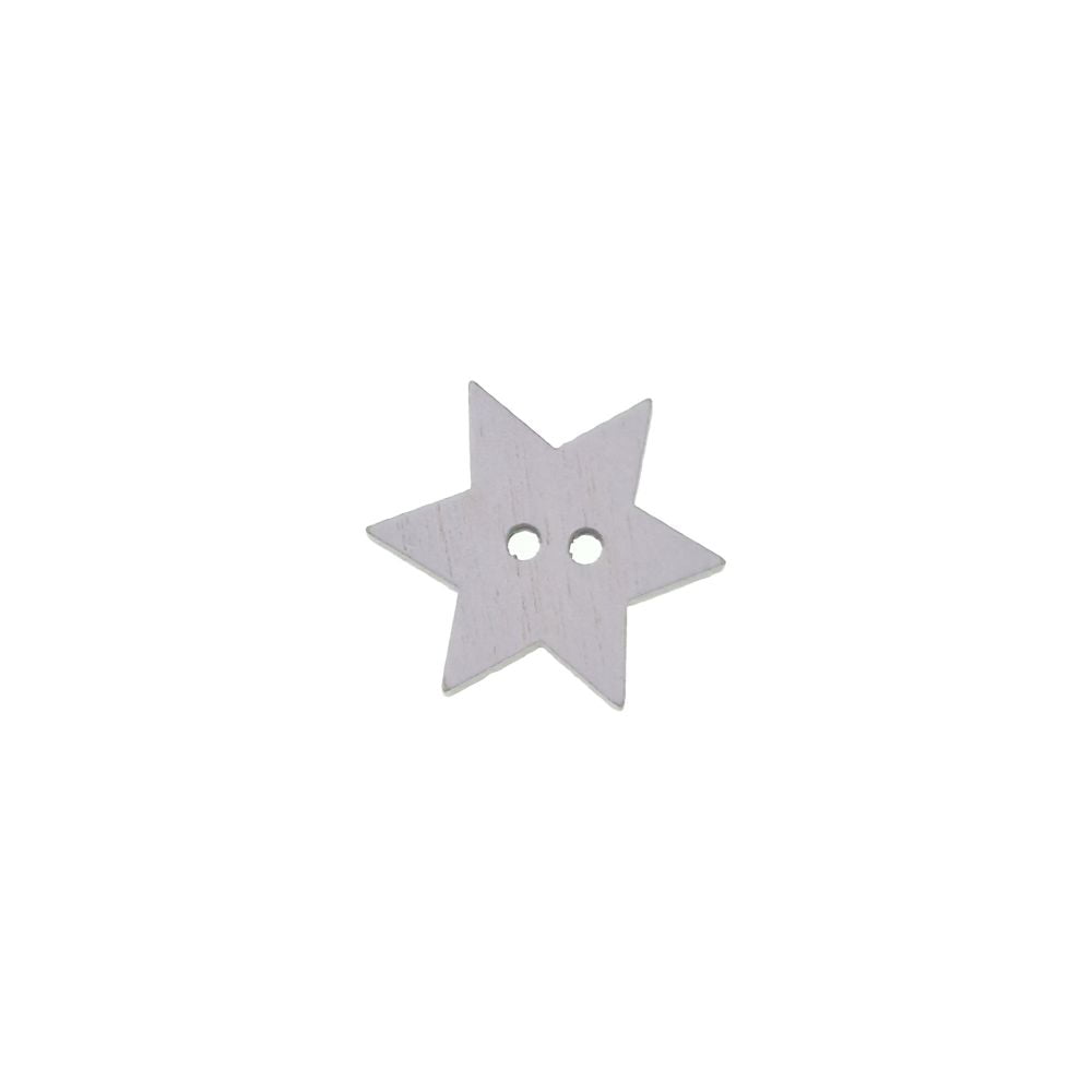 zawieszka drewniana w kształcie gwiazdy do rękodzieła biała