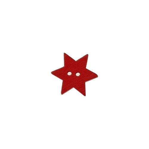 zawieszka drewniana w kształcie gwiazdy do rękodzieła czerwona