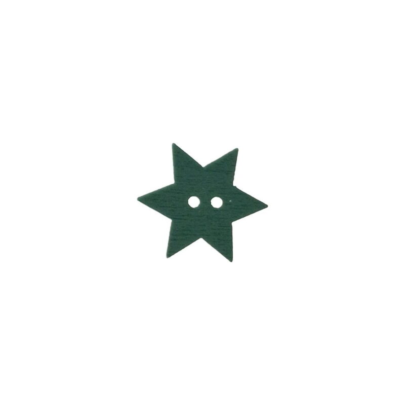 zawieszka drewniana w kształcie gwiazdy do rękodzieła zielona