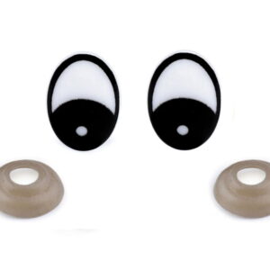 oczy do maskotek amigurumi owalne biało czarne
