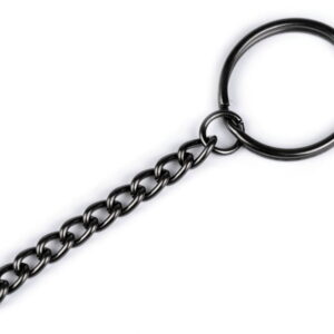 kółko do kluczy z łańcuszkiem niklowane