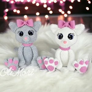 schemat szydełkowy na kotka wykonanego z włóczki himalaya dolphin baby