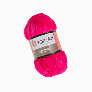 Włóczka YarnArt Velour [853] Mocny róż neon