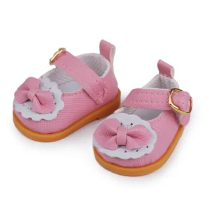 różowe buty dla lalek