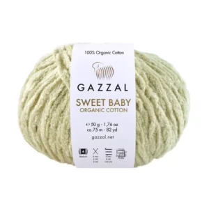 Włóczka Gazzal Sweet Baby Organic Cotton 2605 pistacjowy – zdjęcie motka