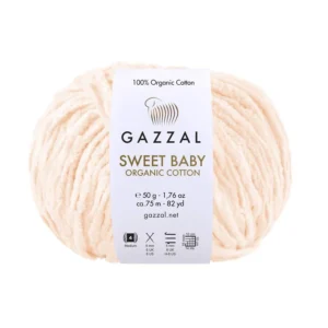 Włóczka Gazzal Sweet Baby Organic Cotton 2610 cielisty – zdjęcie motka