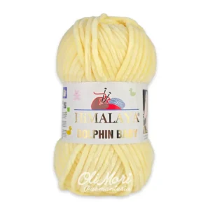 Włóczka szenilowa na maskotki Himalaya Dolphin Baby w słomkowo żółtym kolorze