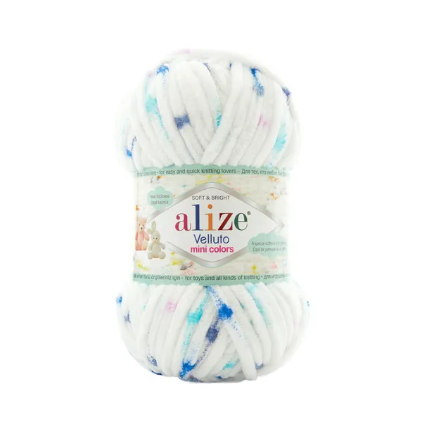 włóczka na mskotki amigurumi alize velluto mini colors 8117