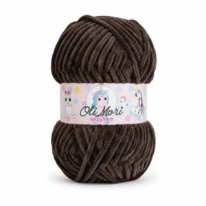 Włóczka pluszowa OliMori Kitty Yarn 40 Ziemisty brąz – motek